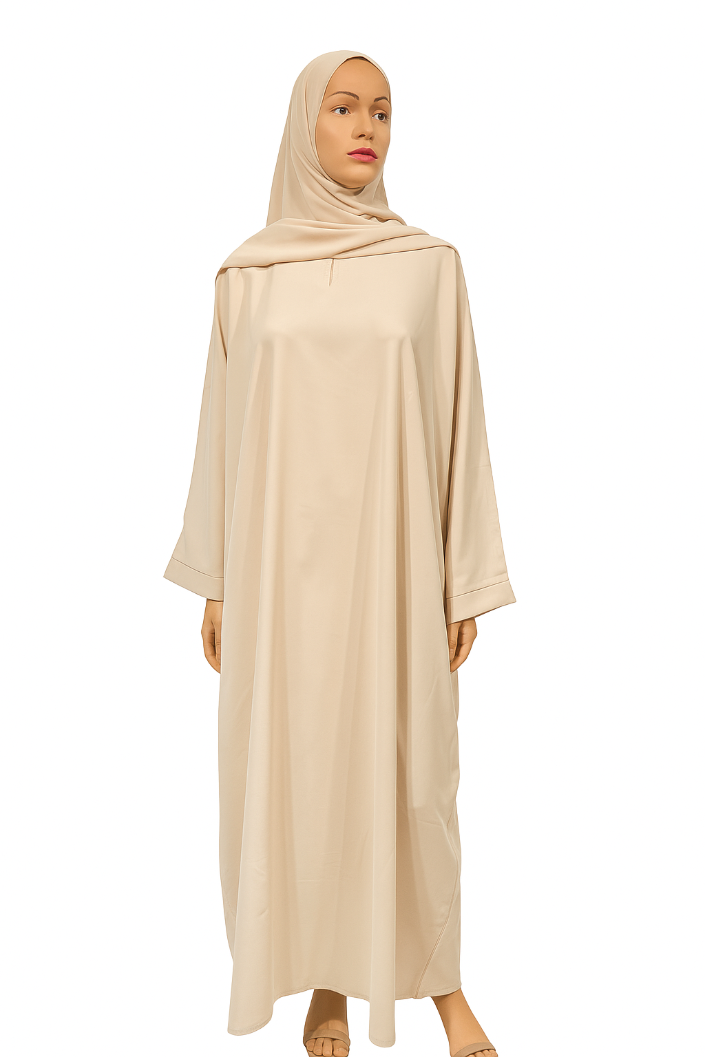Beige Layan Korean Nida Abaya for Women