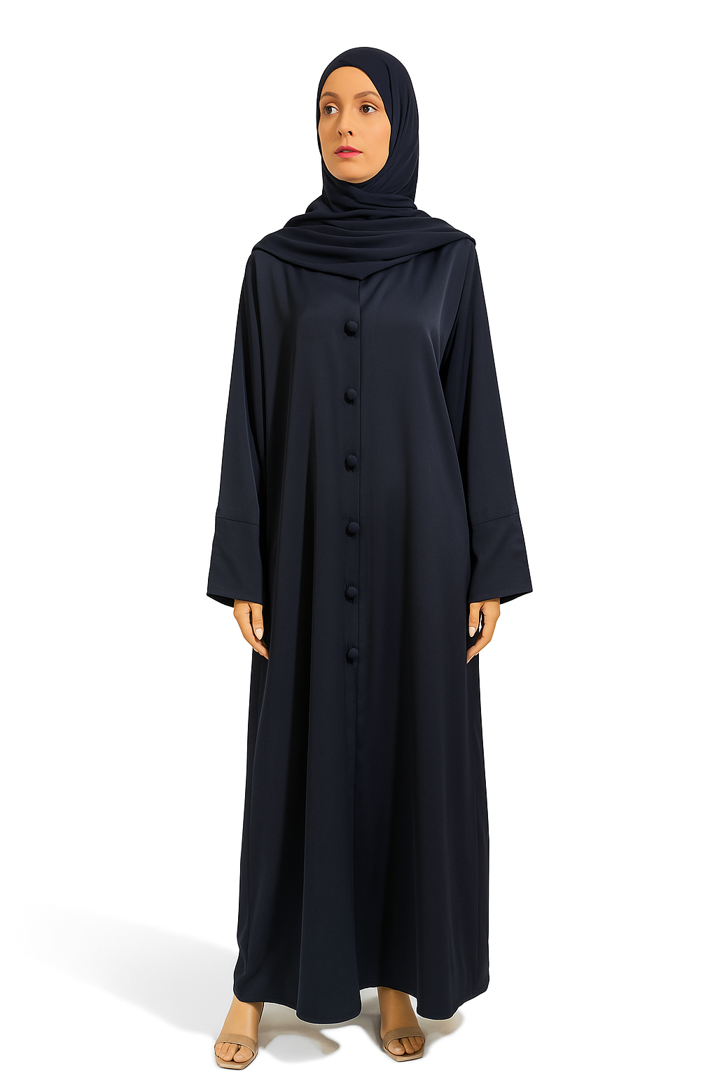 Dark Blue Raqiya Korean Nida Burqa for Women