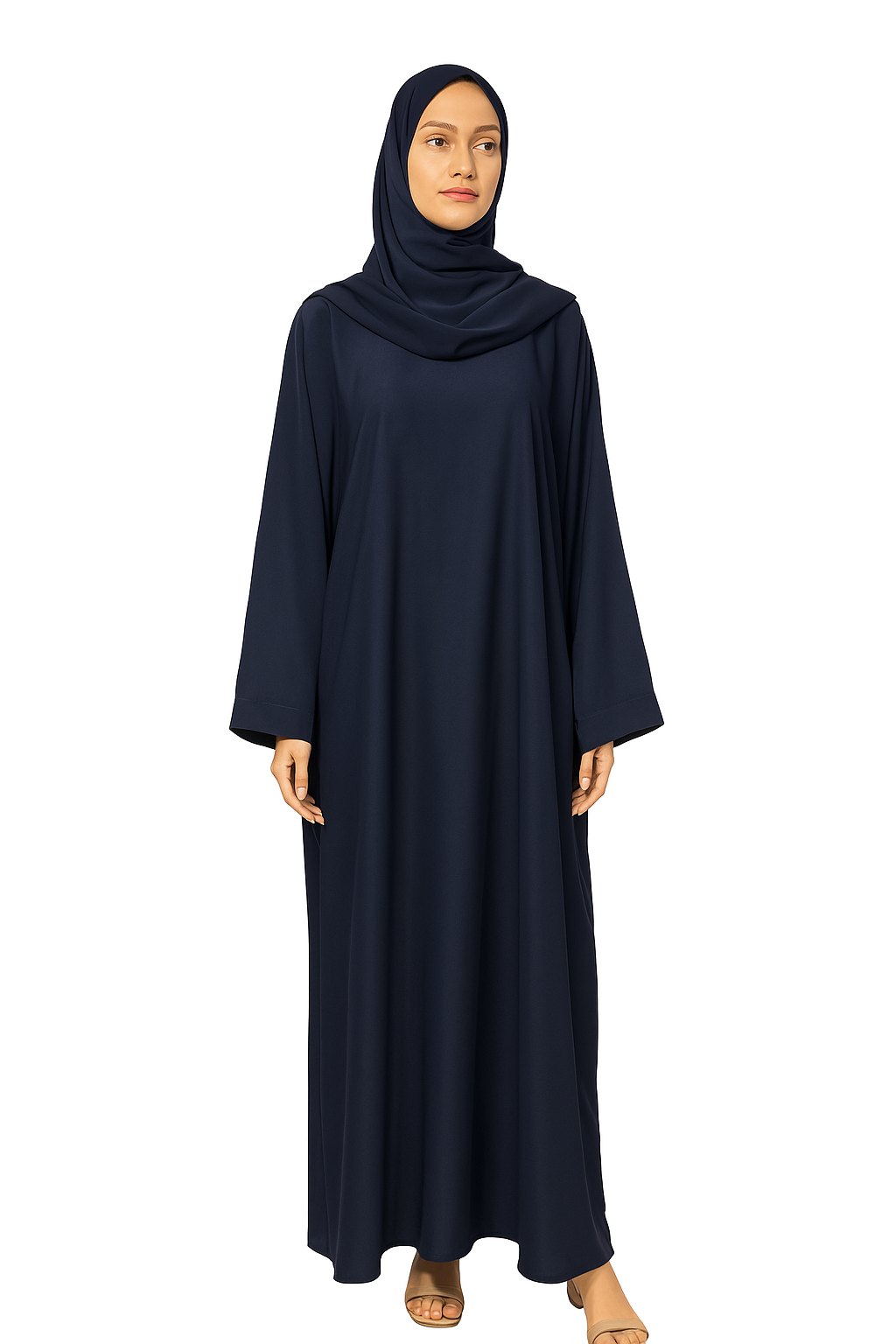 Dark Blue Layan Korean Nida Abaya for Women