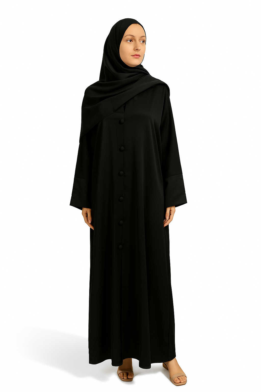 Black Raqiya Korean Nida Burqa for Women