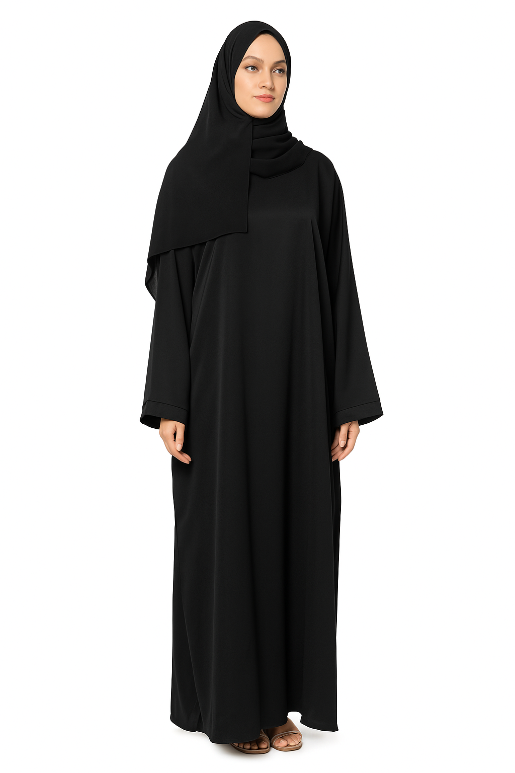 Black Layan Korean Nida Abaya for Women