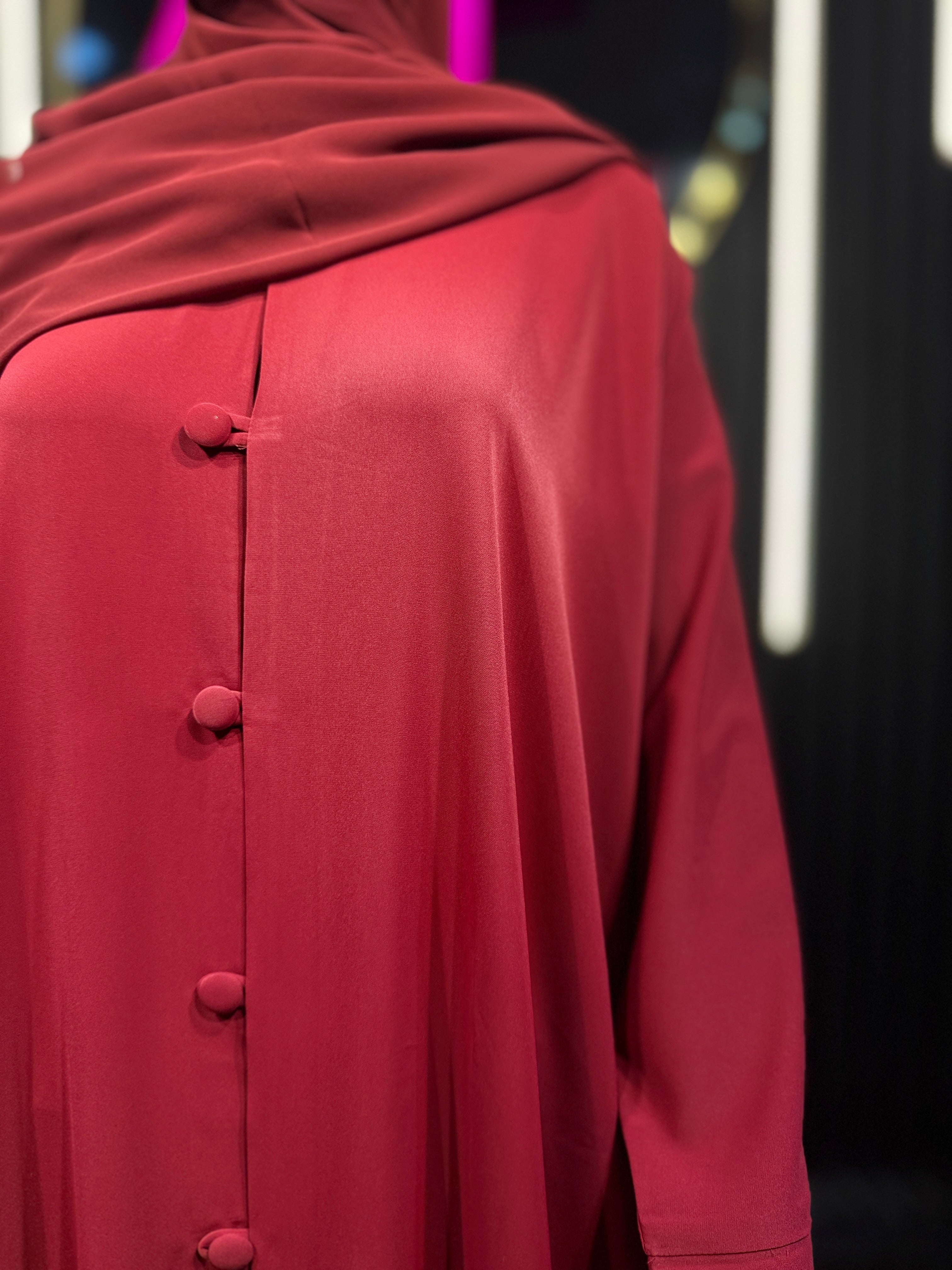 Rich Red Raqiya Korean Nida Burqa for Women