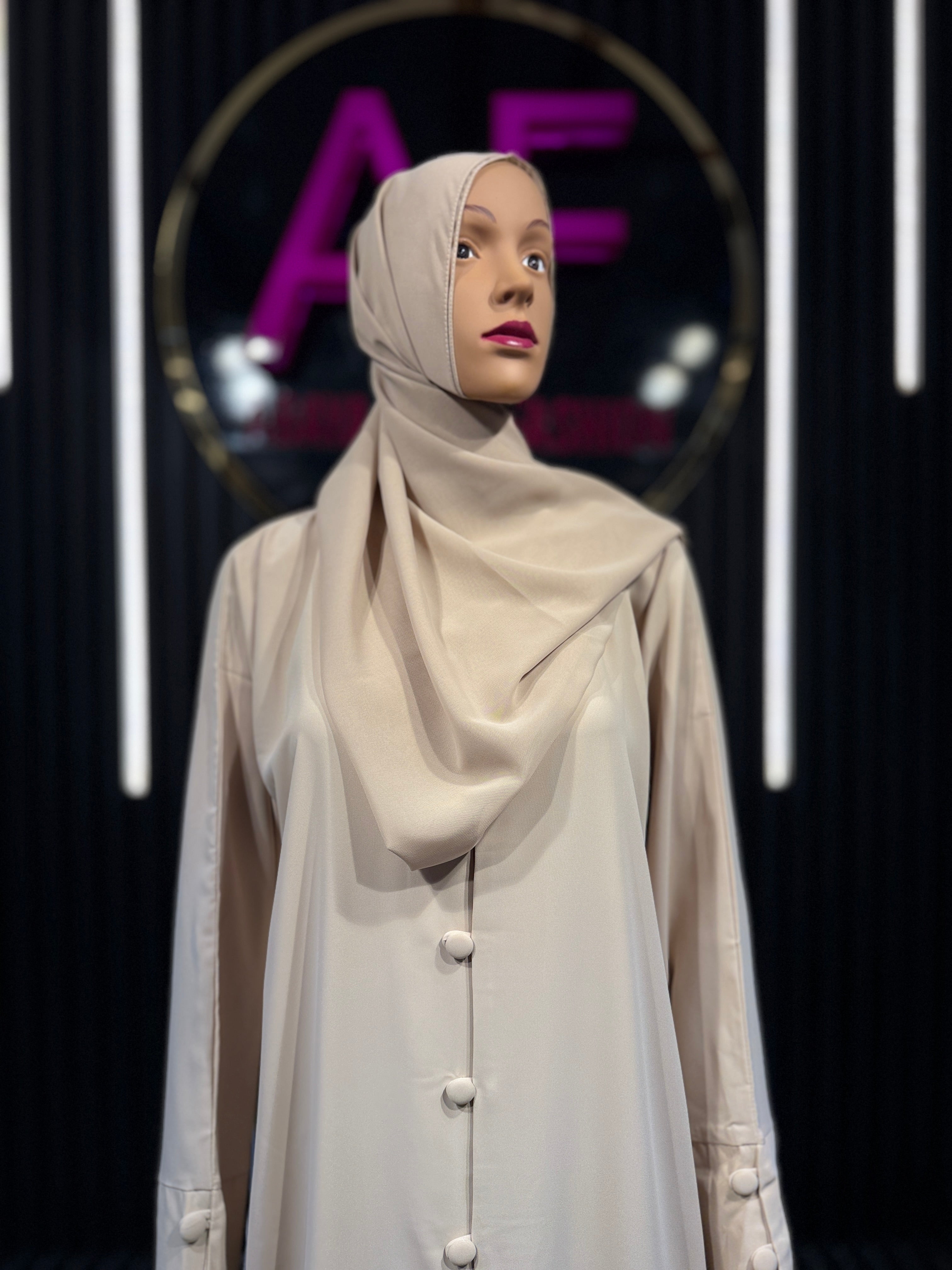 Beige Raqiya Korean Nida Burqa for Women