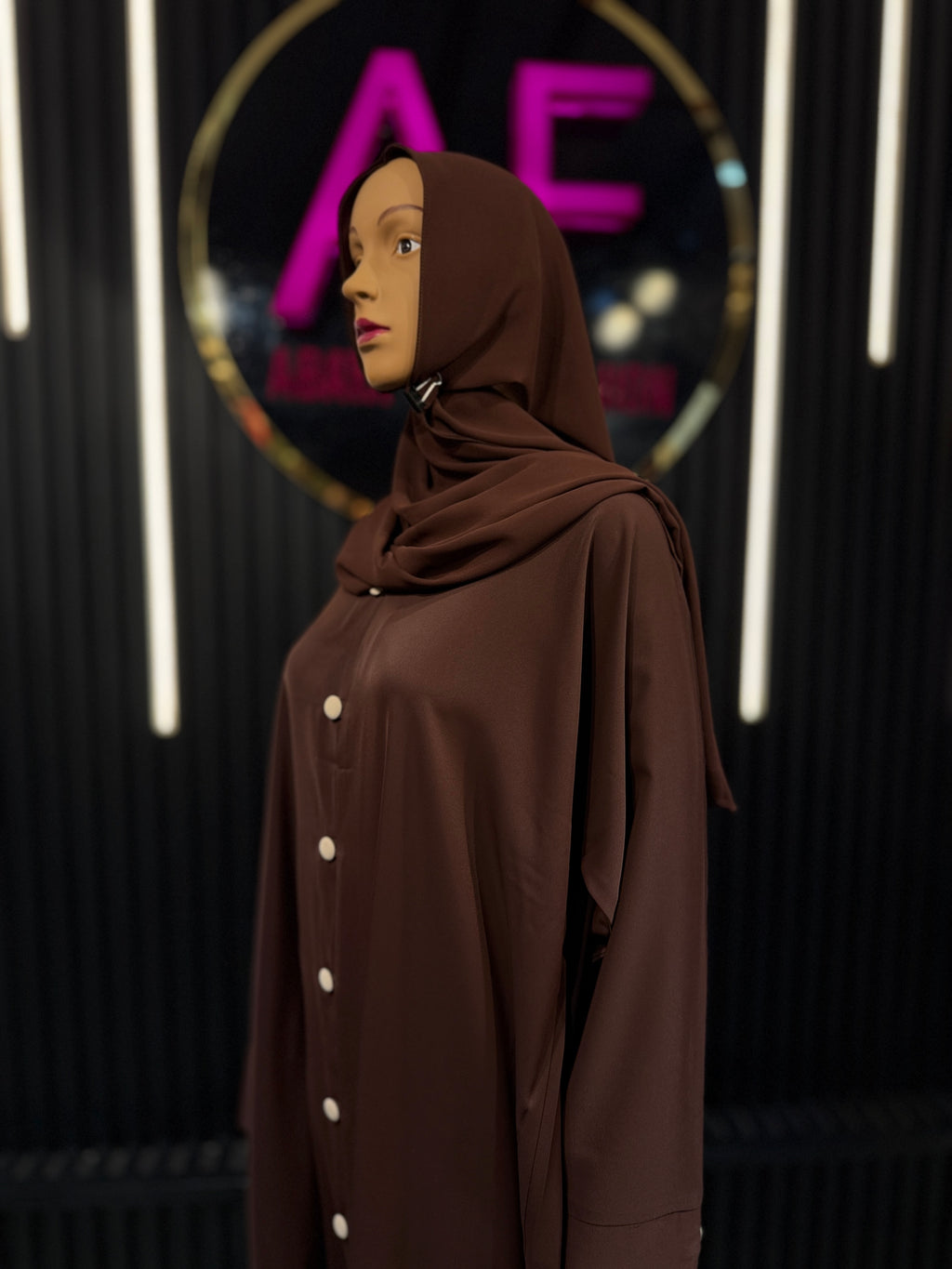 Brown Raqiya Korean Nida Burqa for Women