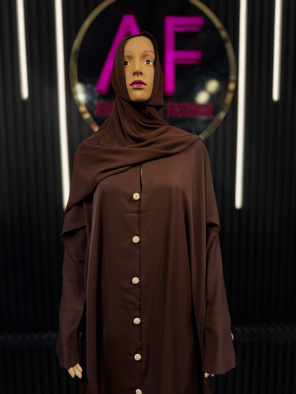 Brown Raqiya Korean Nida Burqa for Women