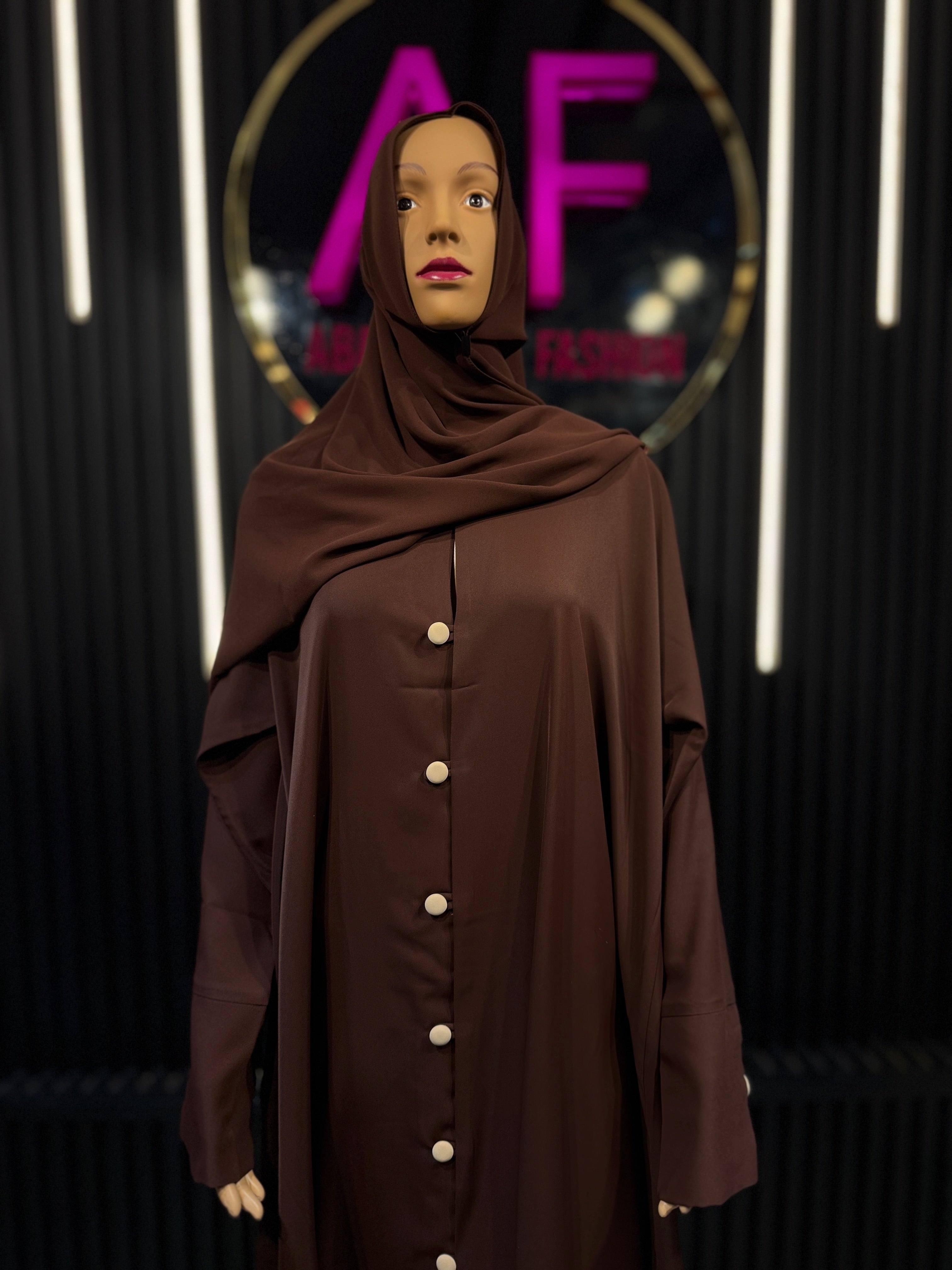 Brown Raqiya Korean Nida Burqa for Women