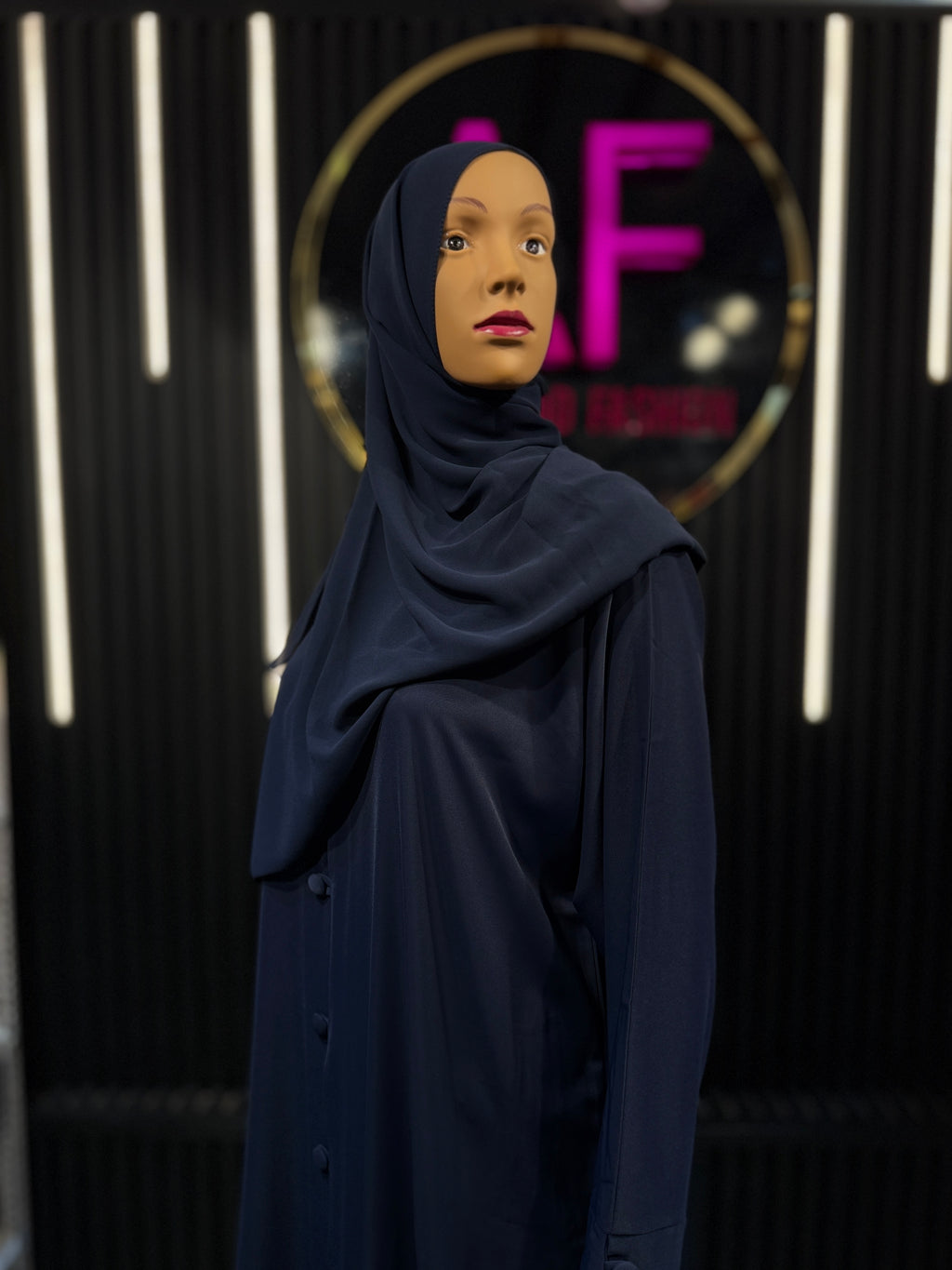 Dark Blue Raqiya Korean Nida Burqa for Women