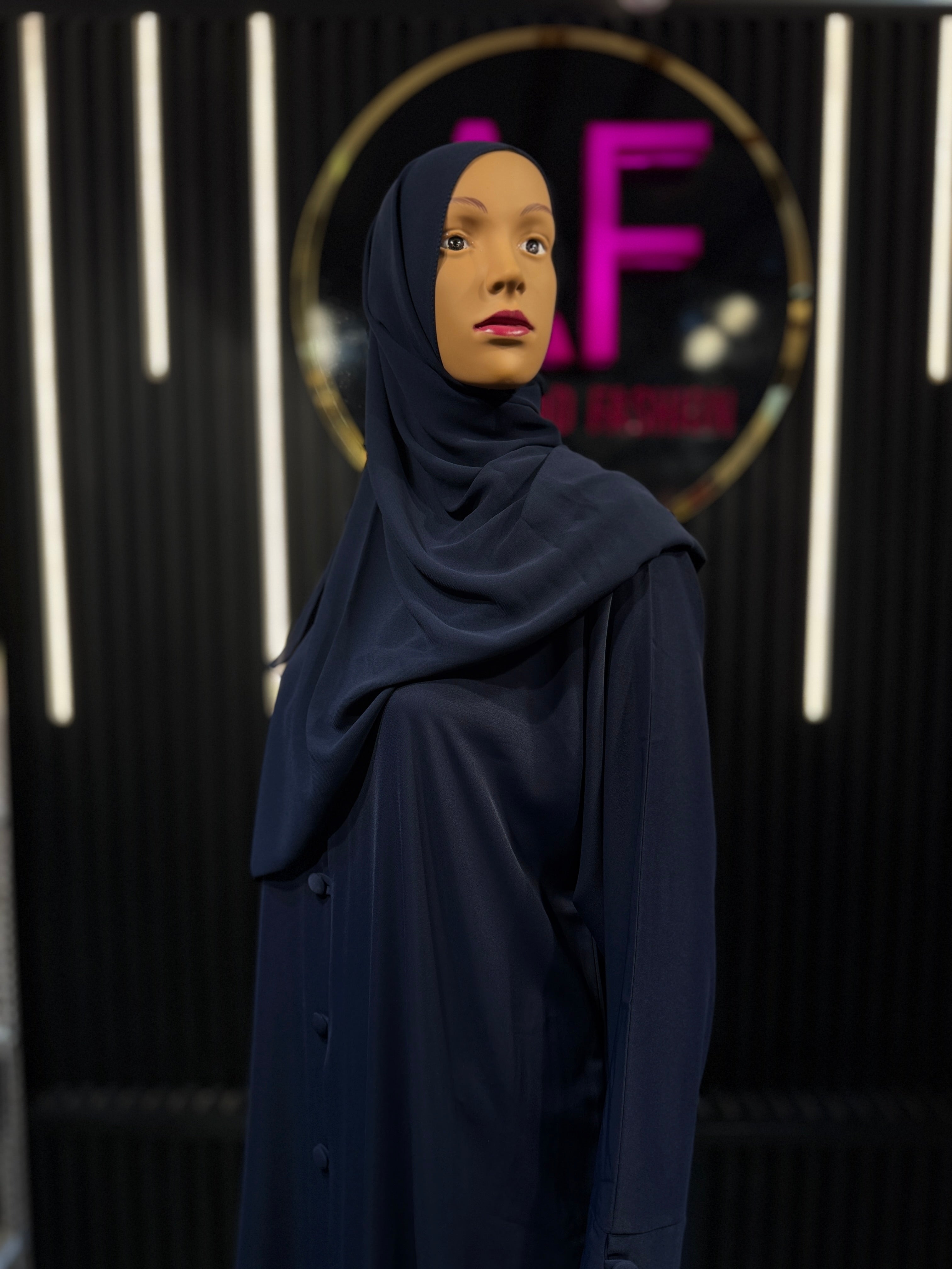 Dark Blue Raqiya Korean Nida Burqa for Women