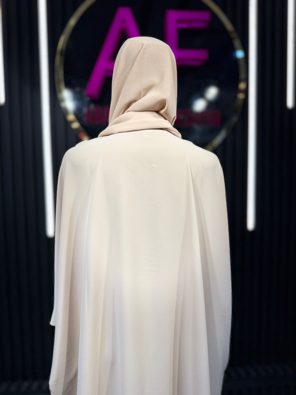 Beige Layan Korean Nida Abaya for Women