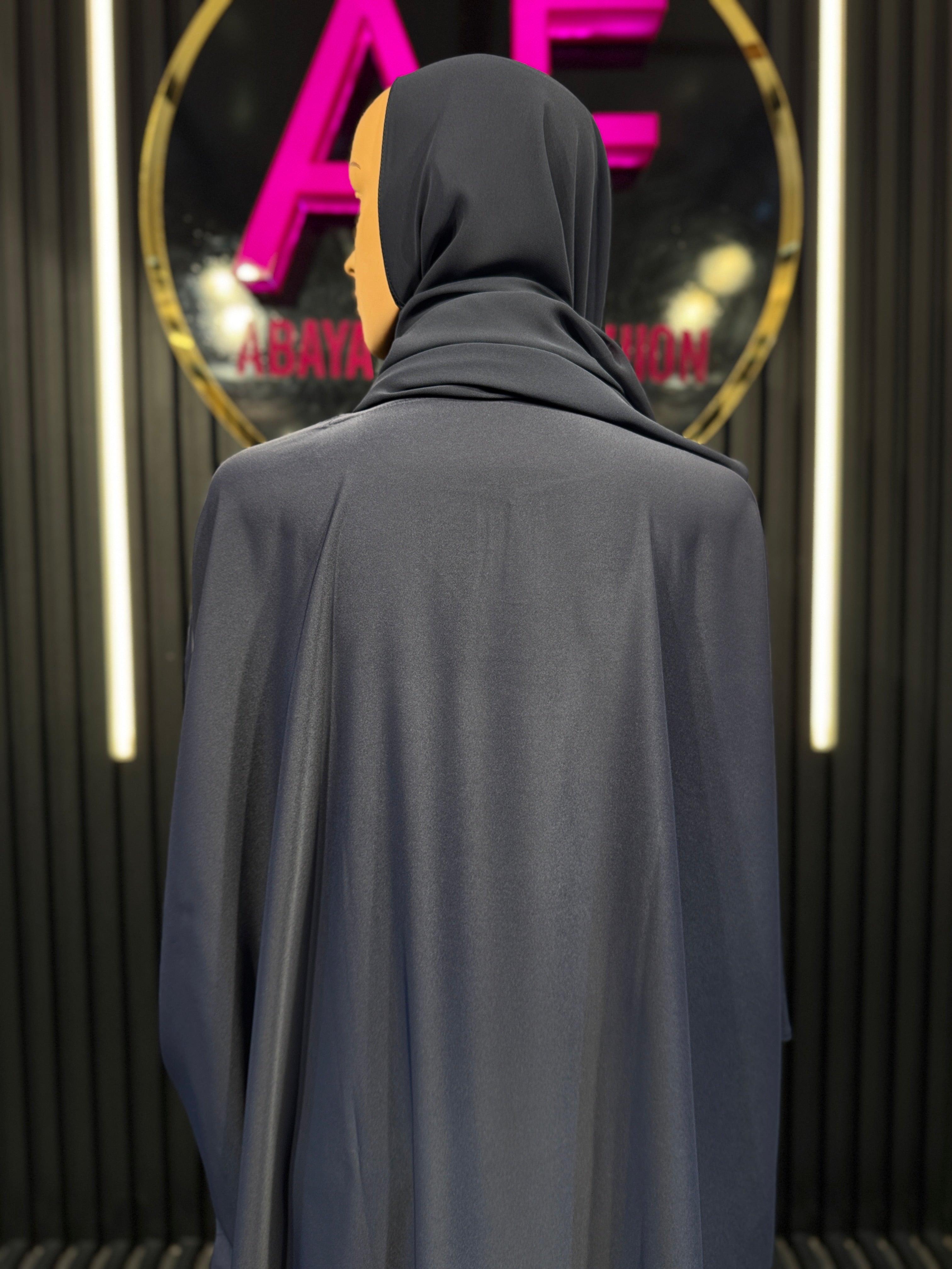 Dark Blue Layan Korean Nida Abaya for Women