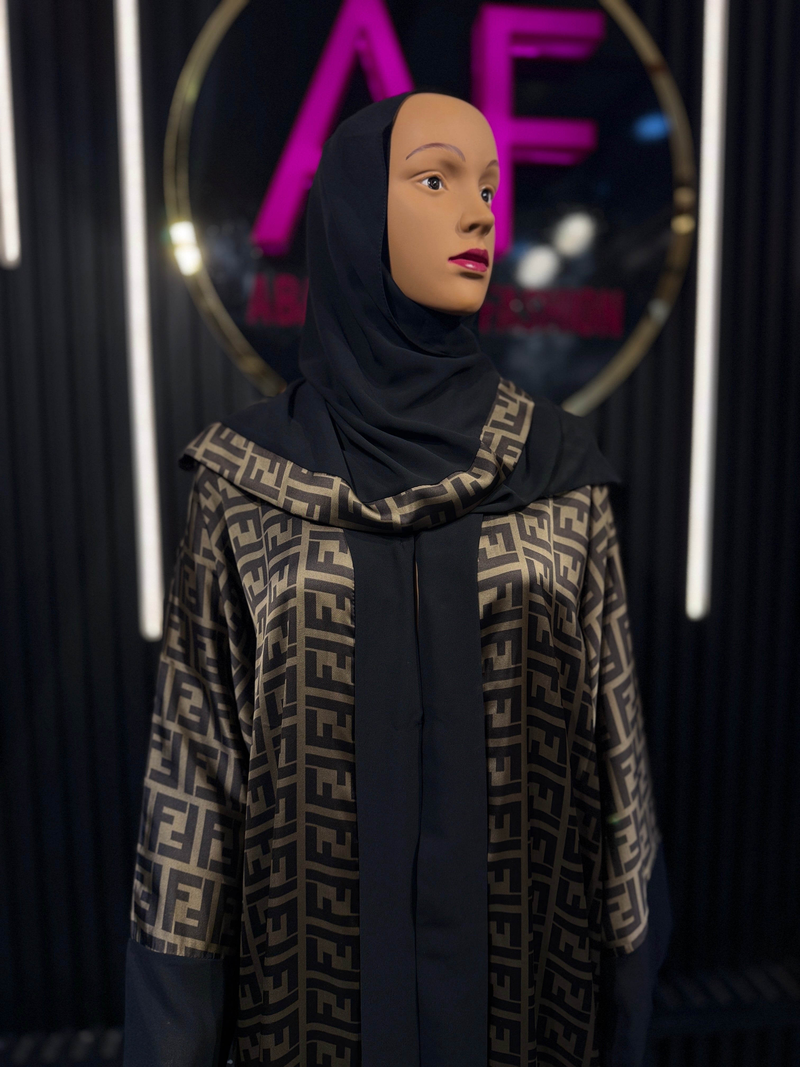 Urban Noir (Brown) Graphic Premium Kimono for Women