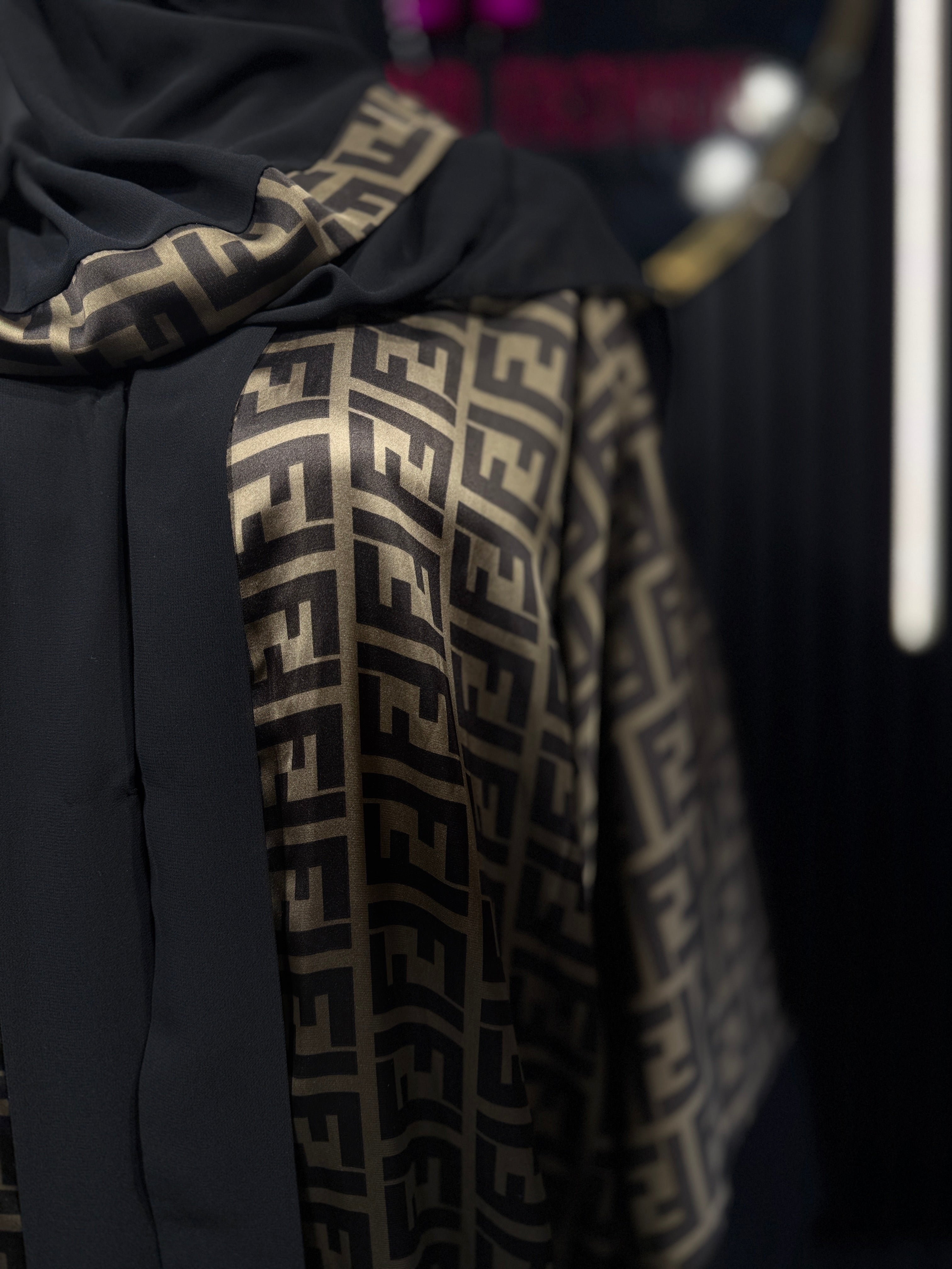 Urban Noir (Brown) Graphic Premium Kimono for Women