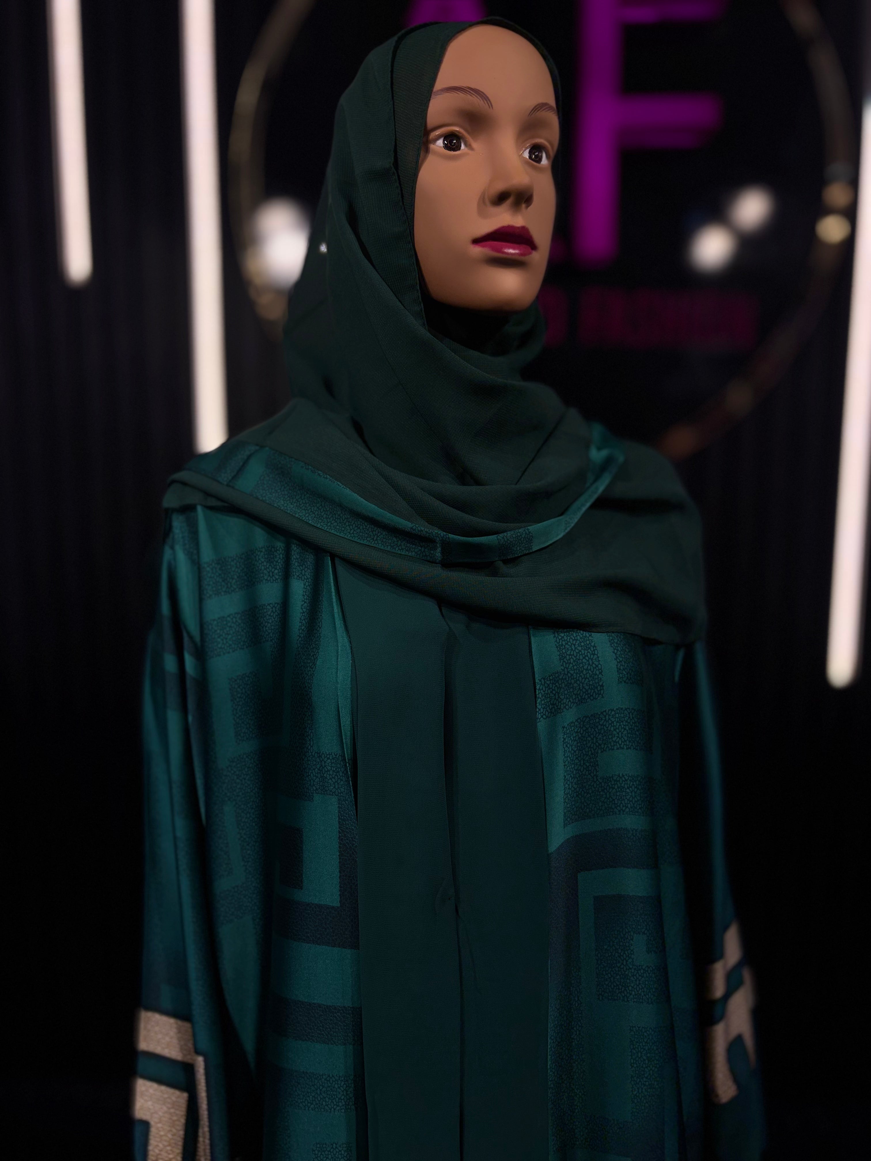 Crystal Green Prestige Patterned Kimono for Women