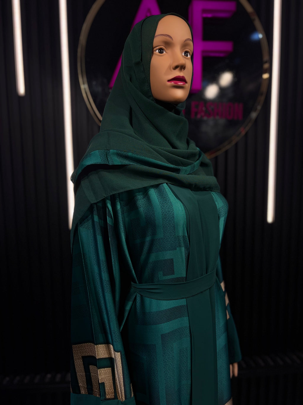 Crystal Green Prestige Patterned Kimono for Women