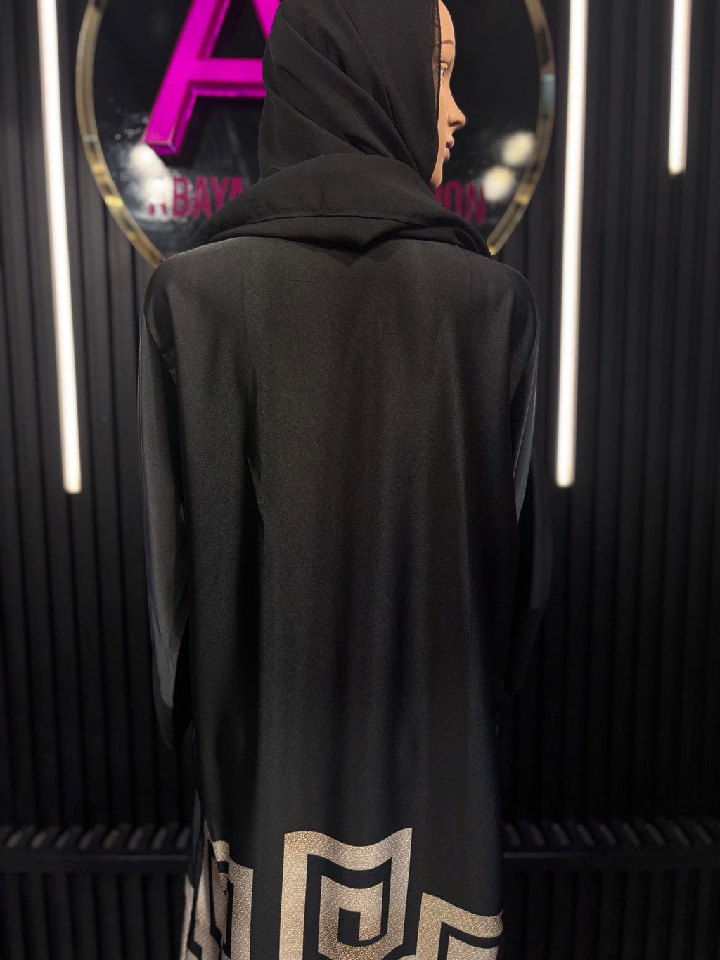 Raven Black Prestige Patterned Kimono for Women