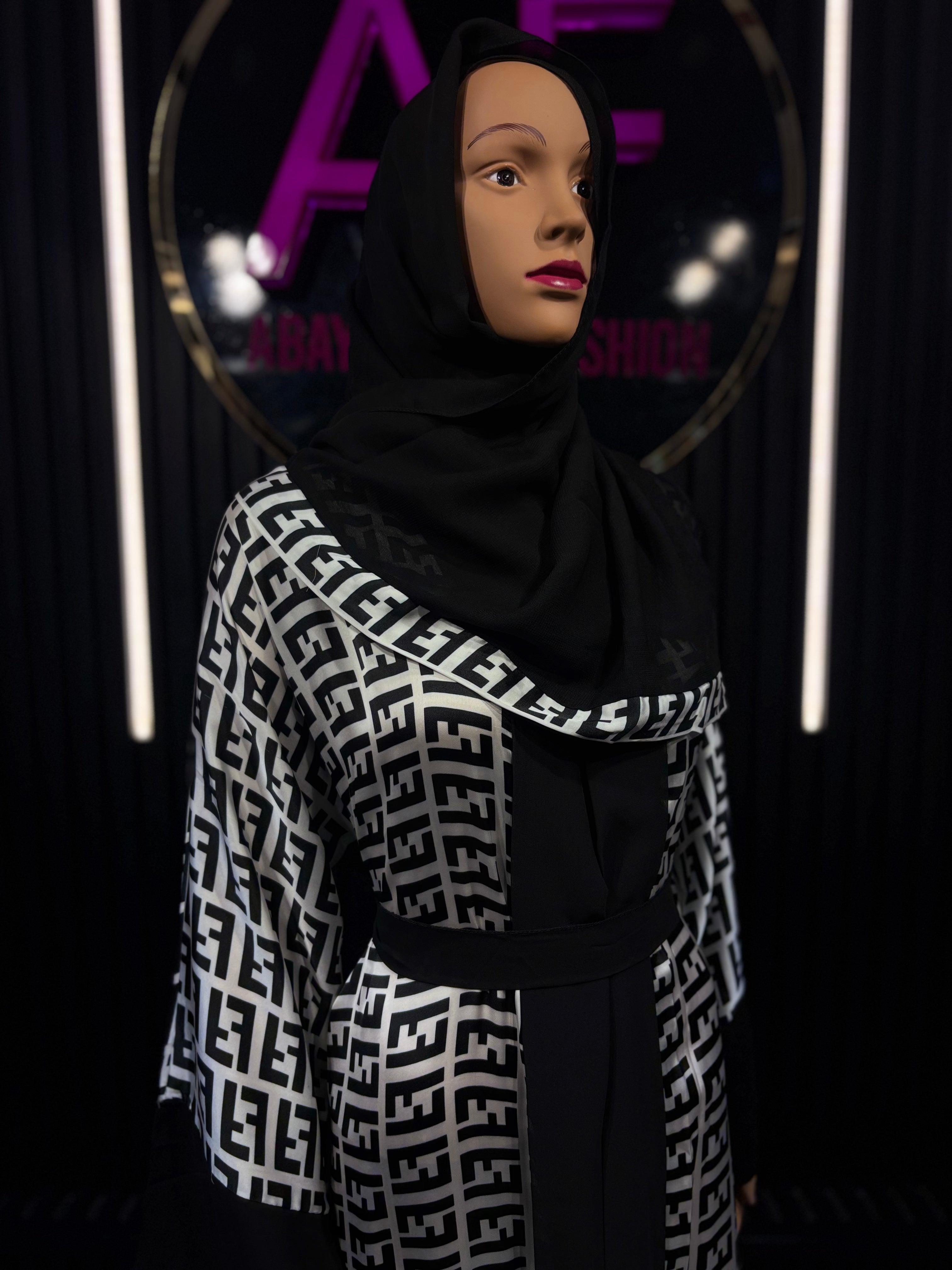 Urban Noir (White) Premium Kimono for Women