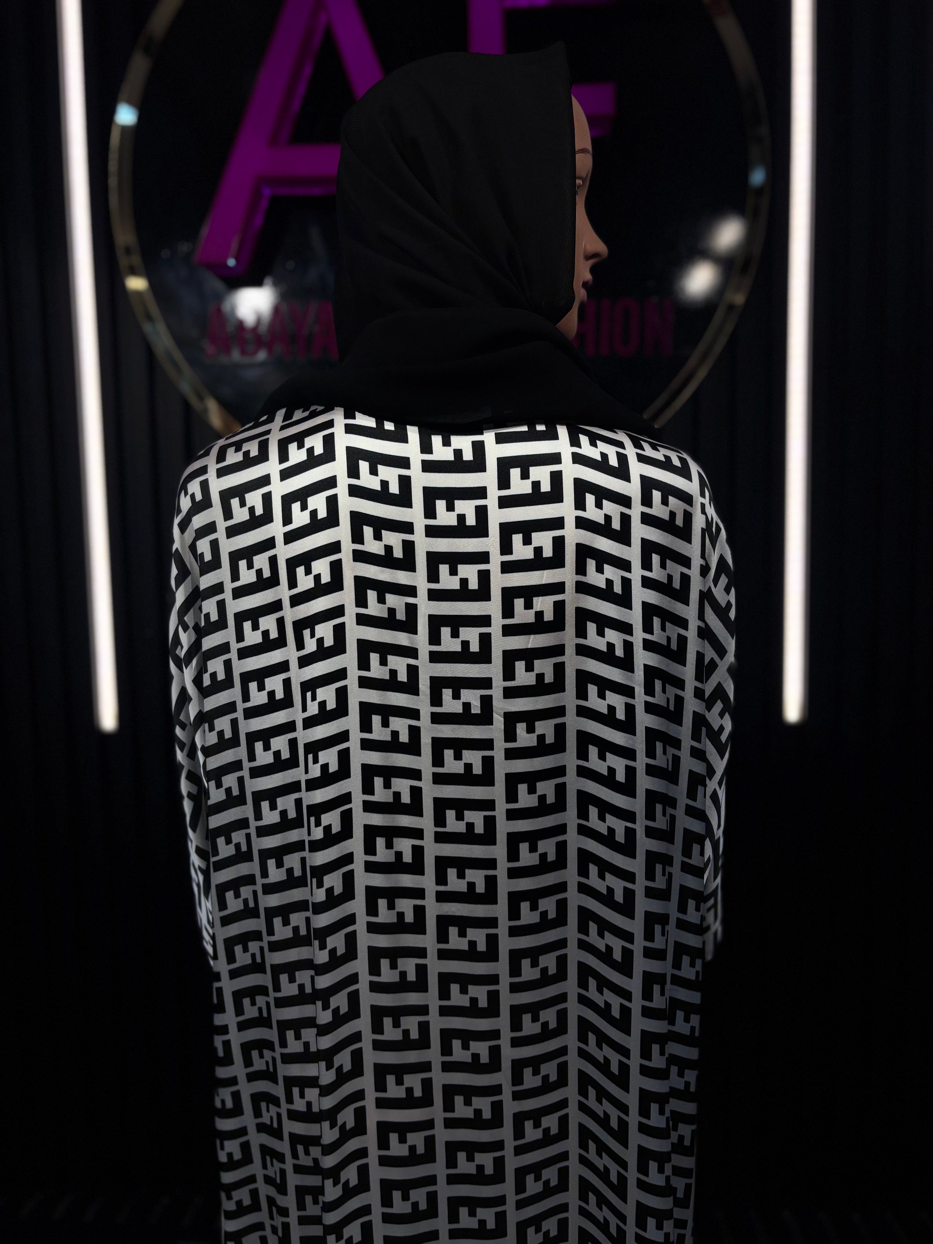 Urban Noir (White) Premium Kimono for Women