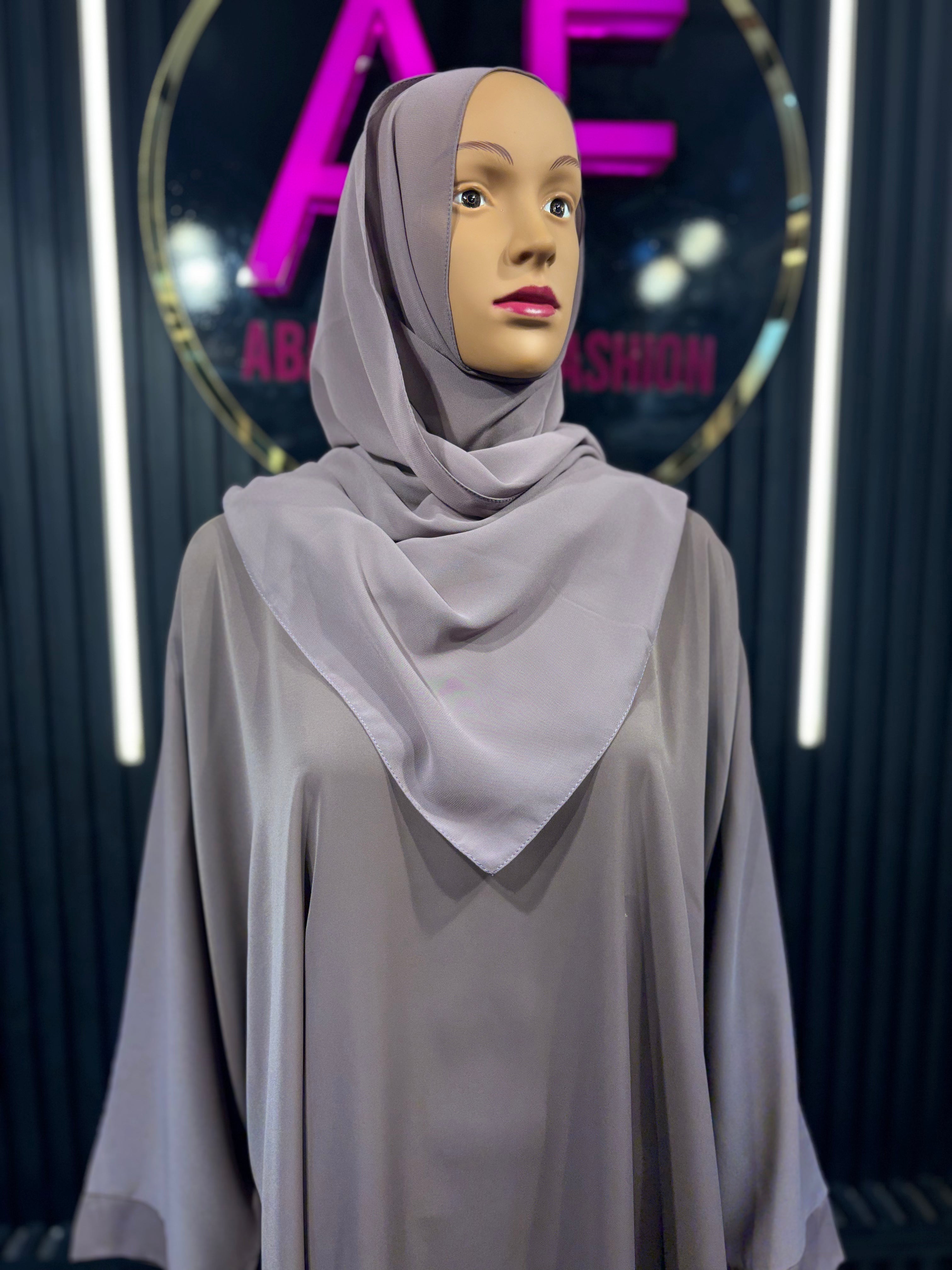 Lavender Layan Korean Nida Abaya for Women