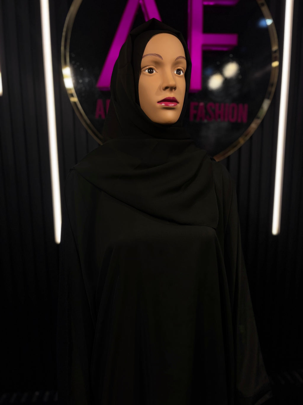 Black Layan Korean Nida Abaya for Women