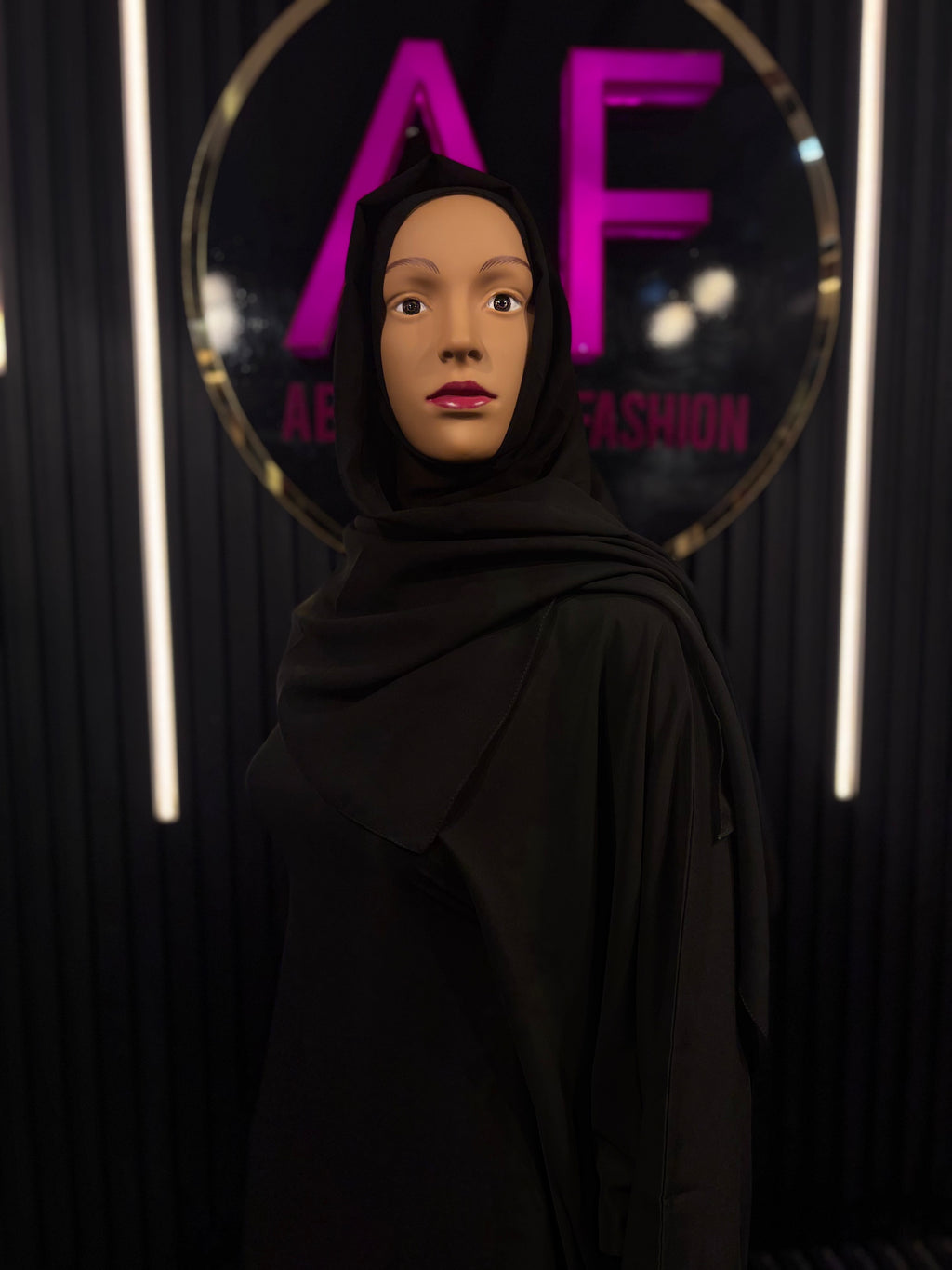 Black Layan Korean Nida Abaya for Women