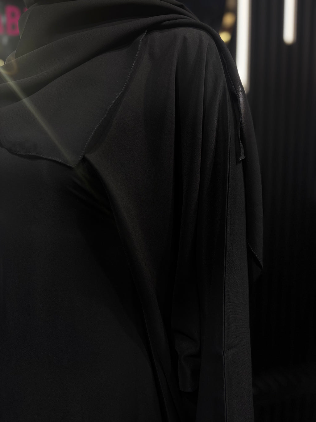 Black Layan Korean Nida Abaya for Women