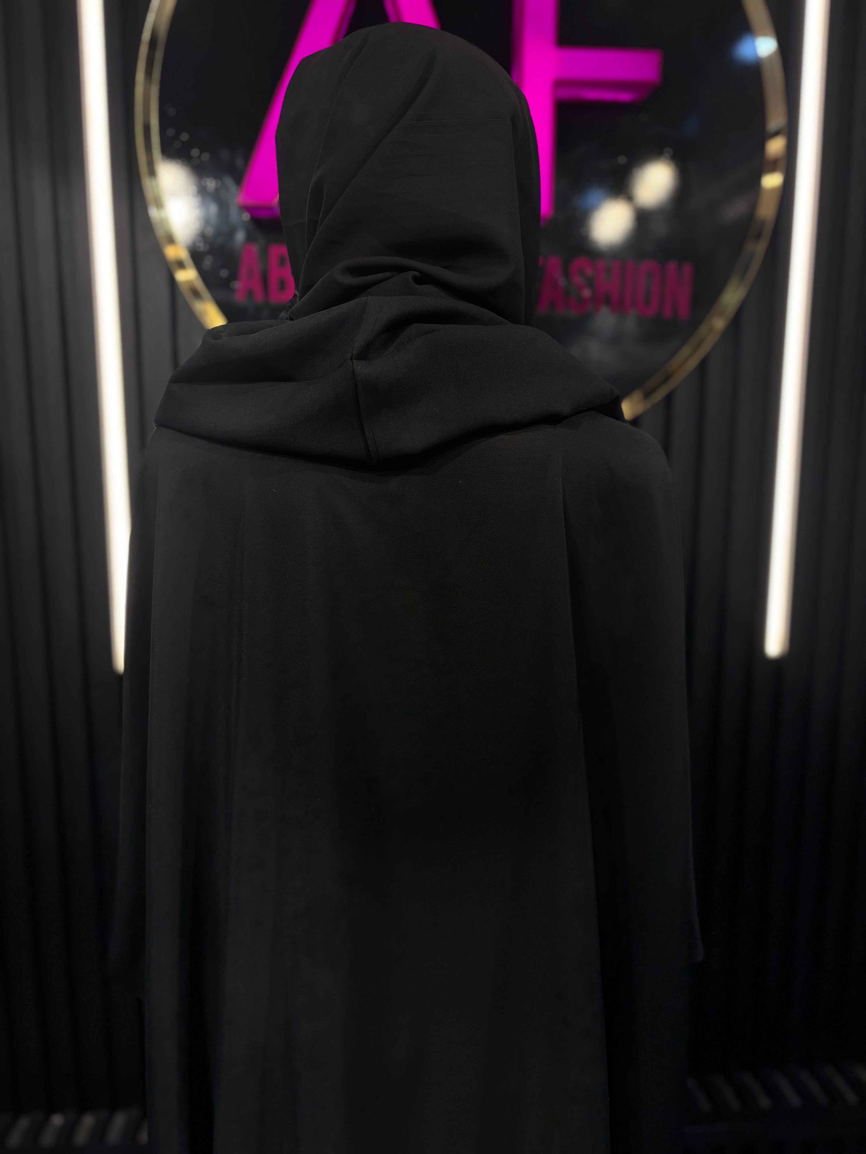 Black Layan Korean Nida Abaya for Women